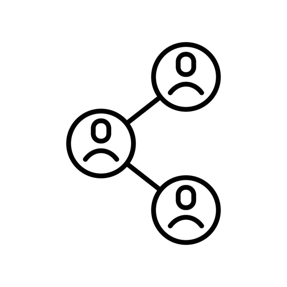 Menschen Netzwerk Symbol. einfach Gliederung Stil. Sozial Netzwerk, verbinden, Kreis, Aktie, Verknüpfung, Gemeinschaft, Team, Gruppe, Geschäft Konzept. dünn Linie Symbol. Vektor Illustration isoliert.