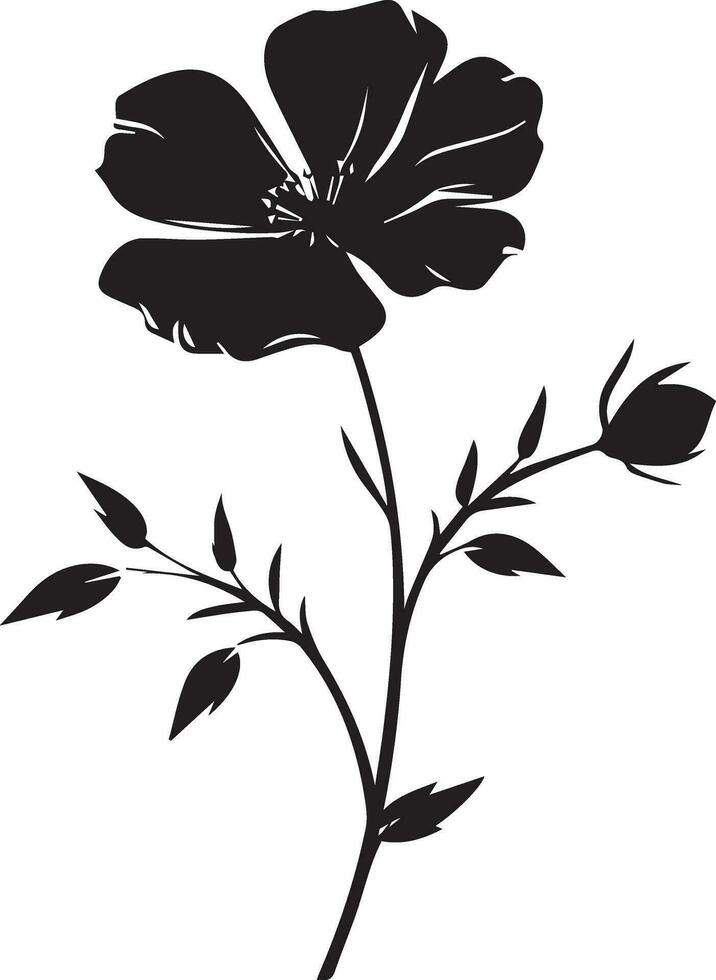 Blume Vektor Silhouette Illustration, schwarz Farbe Silhouette
