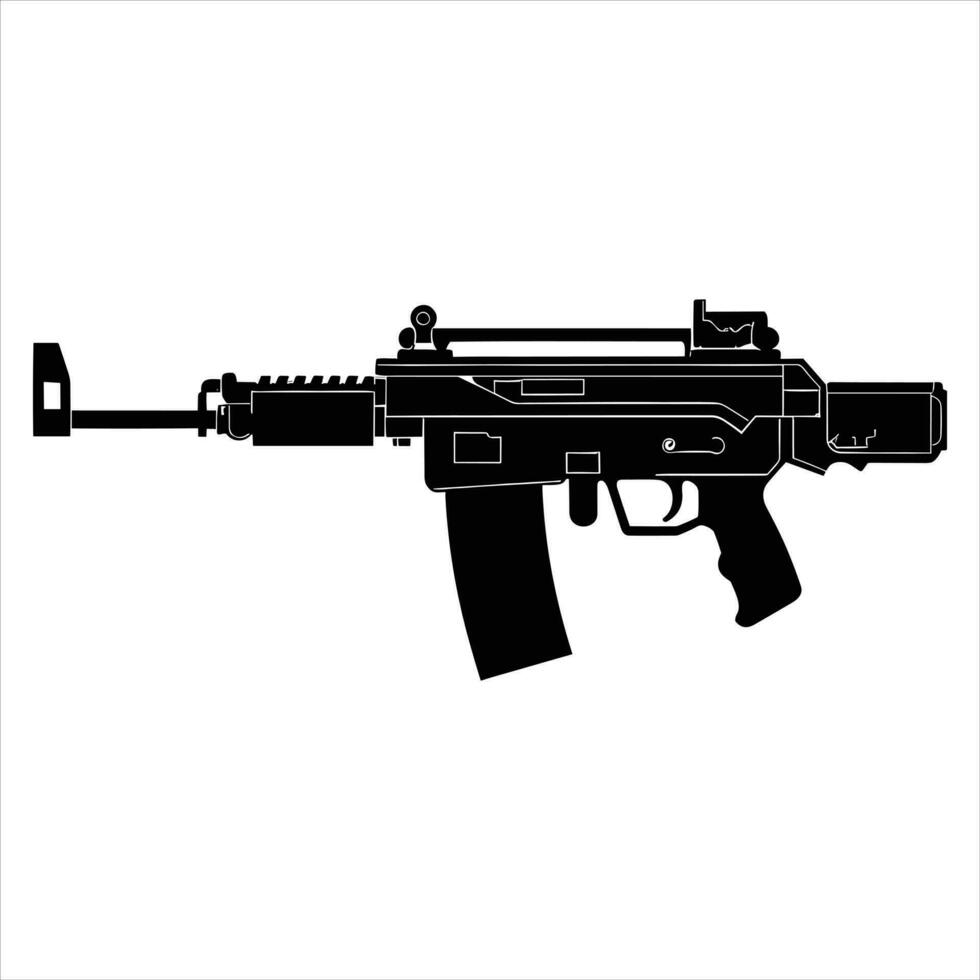 ein schwarz Silhouette Gewehr Vektor. vektor