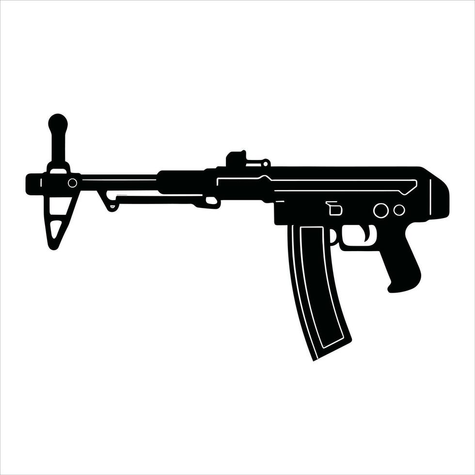 ein schwarz Silhouette Gewehr Vektor. vektor