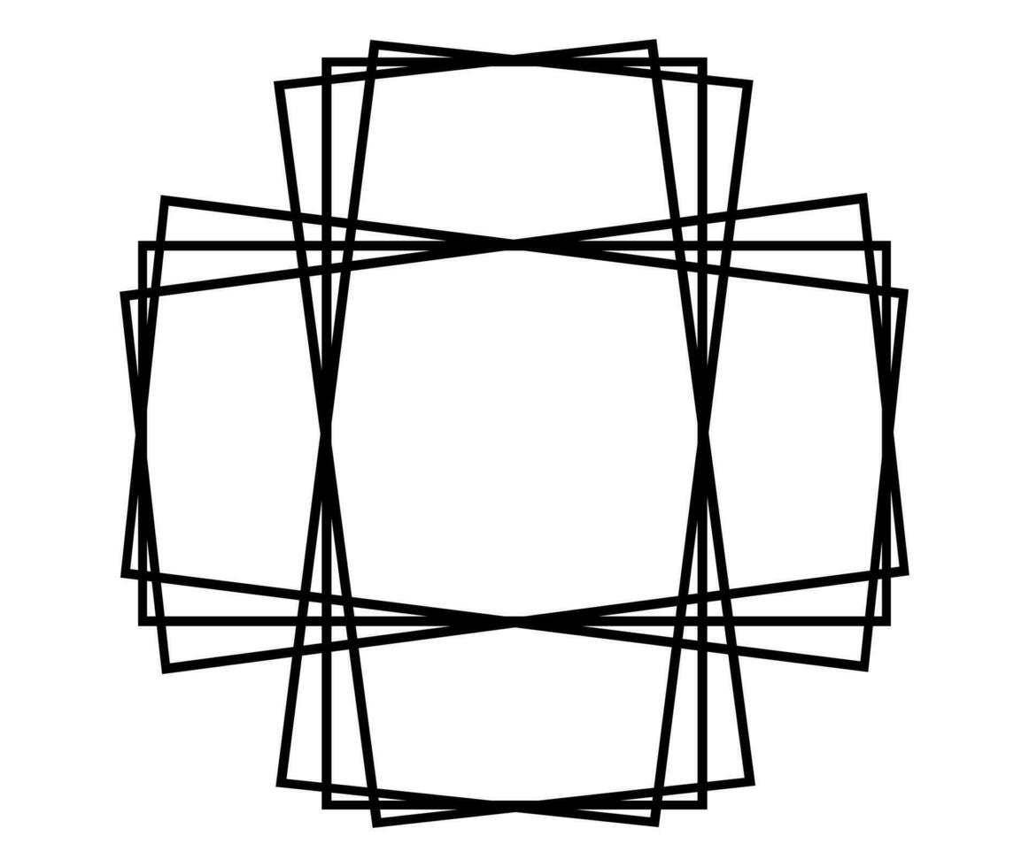 quadratischer Rahmen. geometrisches abstraktes quadratisches Element. Vektor-Illustration vektor