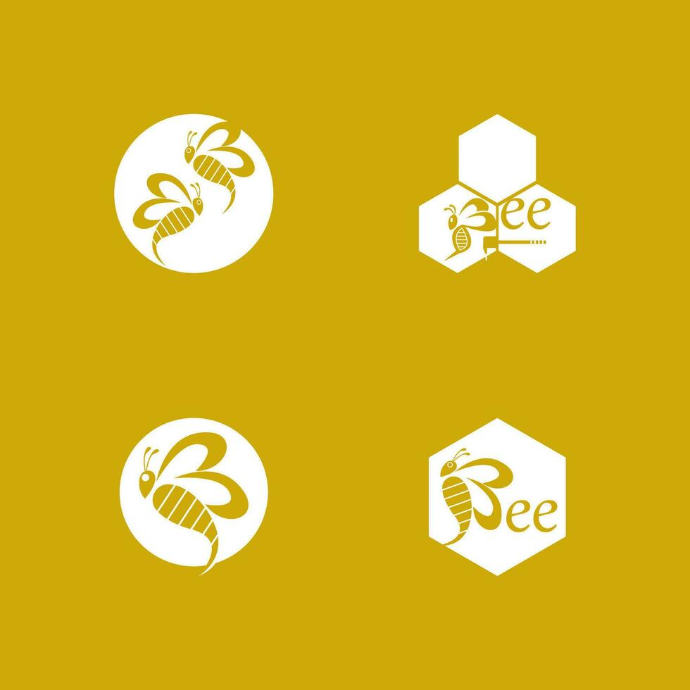 Biene Symbol und Symbol Vektor Vorlage Illustration