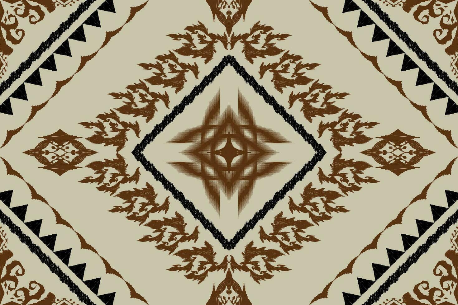 Ikat ethnisch aztekisch Stickerei Stil.Figur geometrisch orientalisch traditionell Kunst Musterdesign zum Ikat Hintergrund, Hintergrund, Mode, Kleidung, Verpackung, Stoff, Element, Sarong, Grafik, Vektor Illustration.