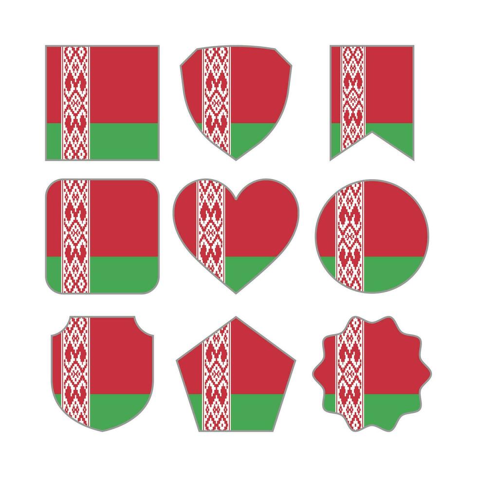 modern abstrakt Formen von Weißrussland Schmerzen Flagge Vektor Design Vorlage