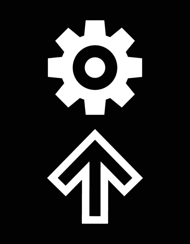 Ausrüstung Rahmen Symbol Symbol Vektor Bild. Illustration von das industriell Rad mechine Mechanismus Design Bild