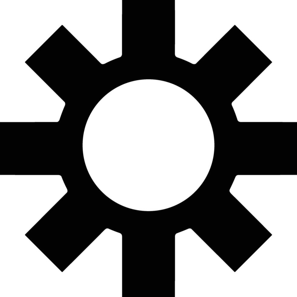 Ausrüstung Rahmen Symbol Symbol Vektor Bild. Illustration von das industriell Rad mechine Mechanismus Design Bild