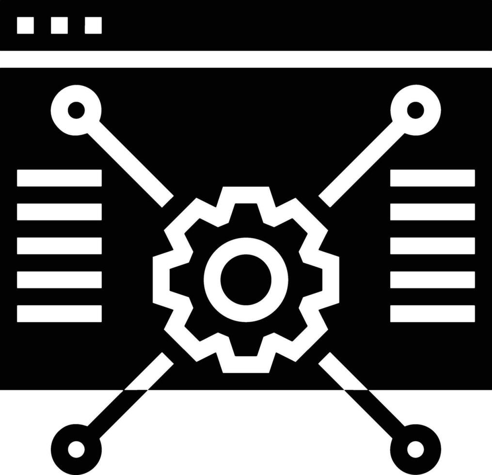 Ausrüstung Rahmen Symbol Symbol Vektor Bild. Illustration von das industriell Rad mechine Mechanismus Design Bild