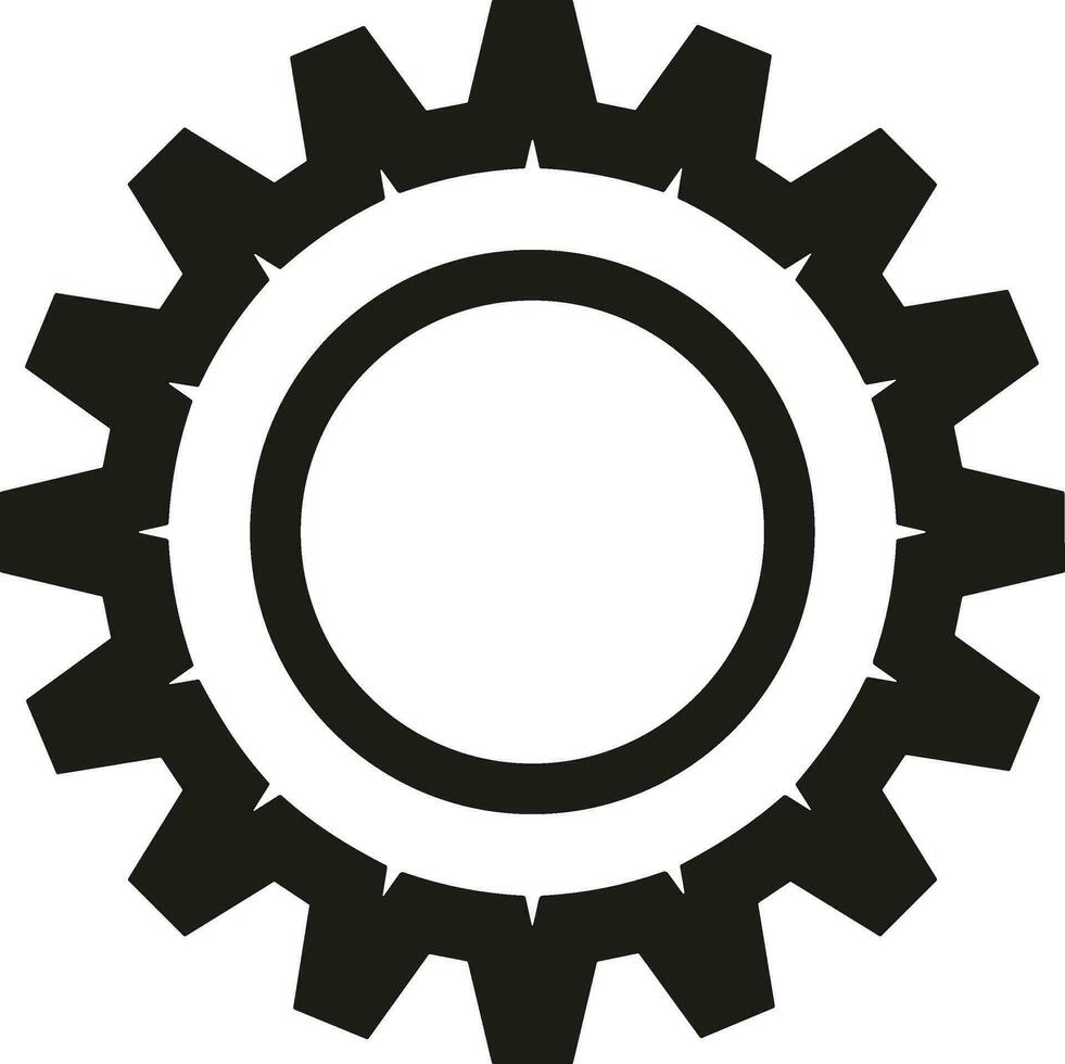 Ausrüstung Rahmen Symbol Symbol Vektor Bild. Illustration von das industriell Rad mechine Mechanismus Design Bild