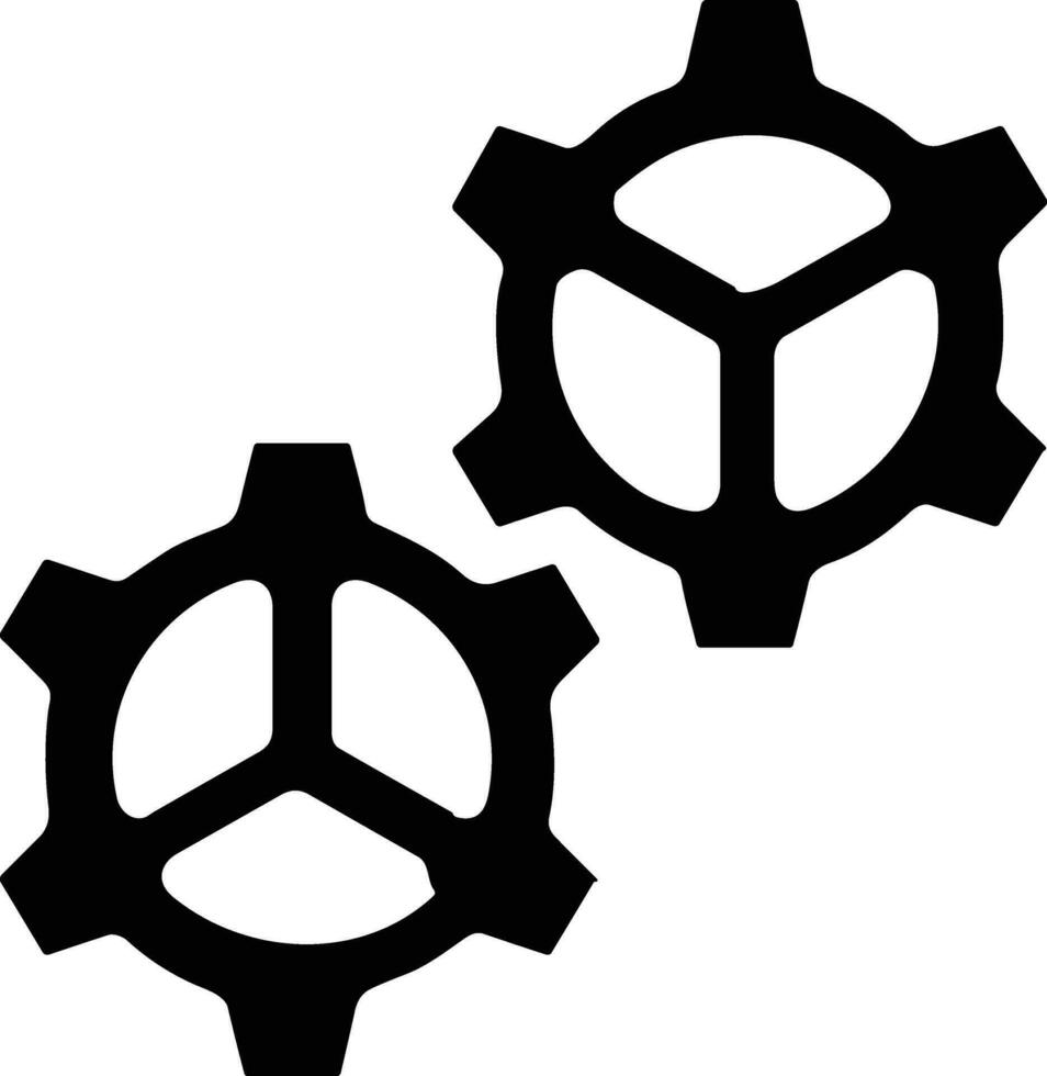 Ausrüstung Rahmen Symbol Symbol Vektor Bild. Illustration von das industriell Rad mechine Mechanismus Design Bild