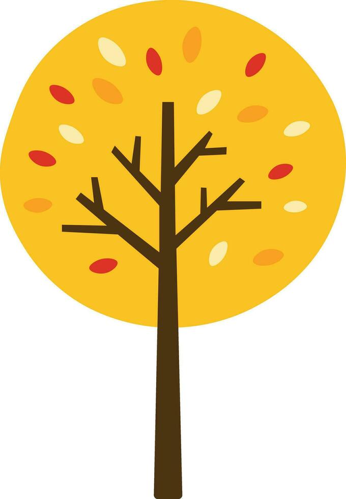 Herbst Baum Karikatur Vektor Illustration