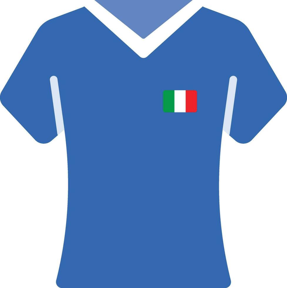 Italien nationell fotboll team blå skjorta vektor