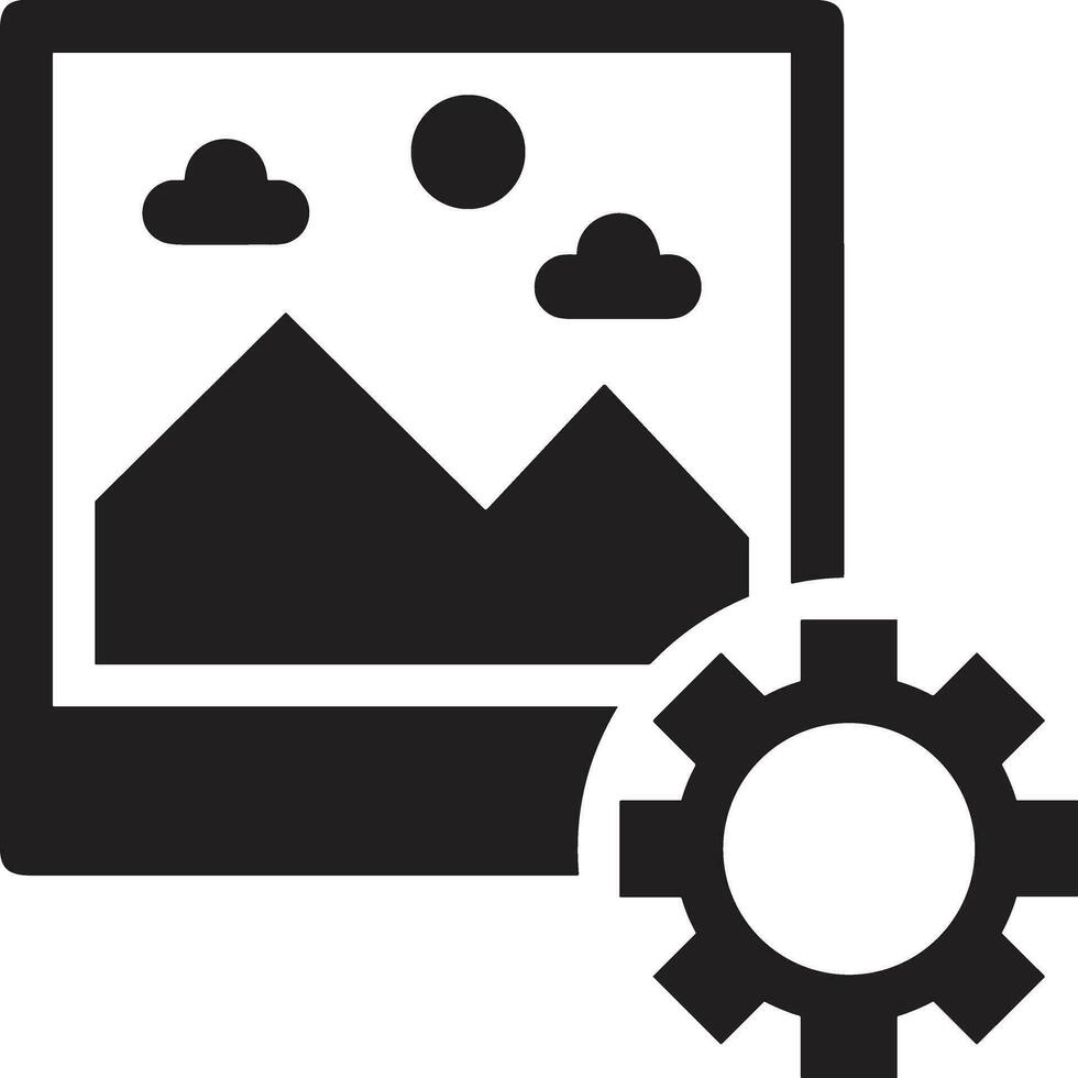 Ausrüstung Rahmen Symbol Symbol Vektor Bild. Illustration von das industriell Rad mechine Mechanismus Design Bild