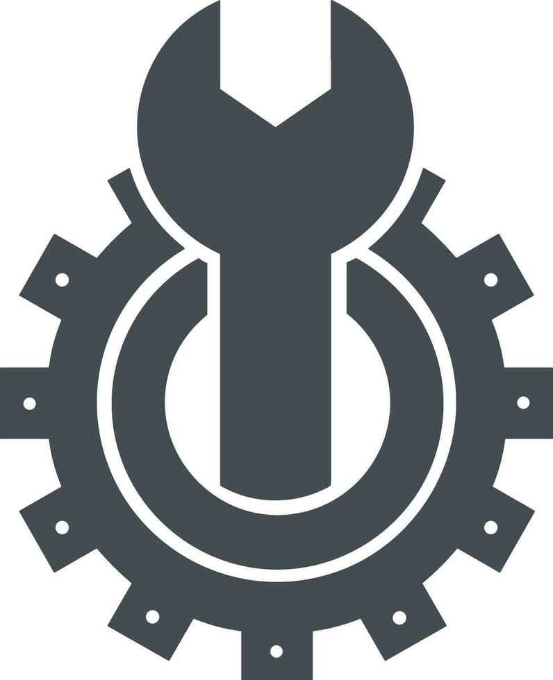 Ausrüstung Rahmen Symbol Symbol Vektor Bild. Illustration von das industriell Rad mechine Mechanismus Design Bild