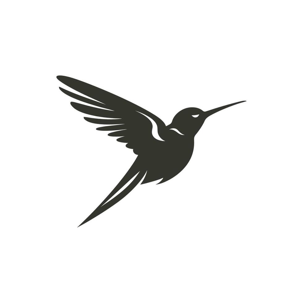 Kolibri Vogel Symbol auf Weiß Hintergrund - - einfach Vektor Illustration