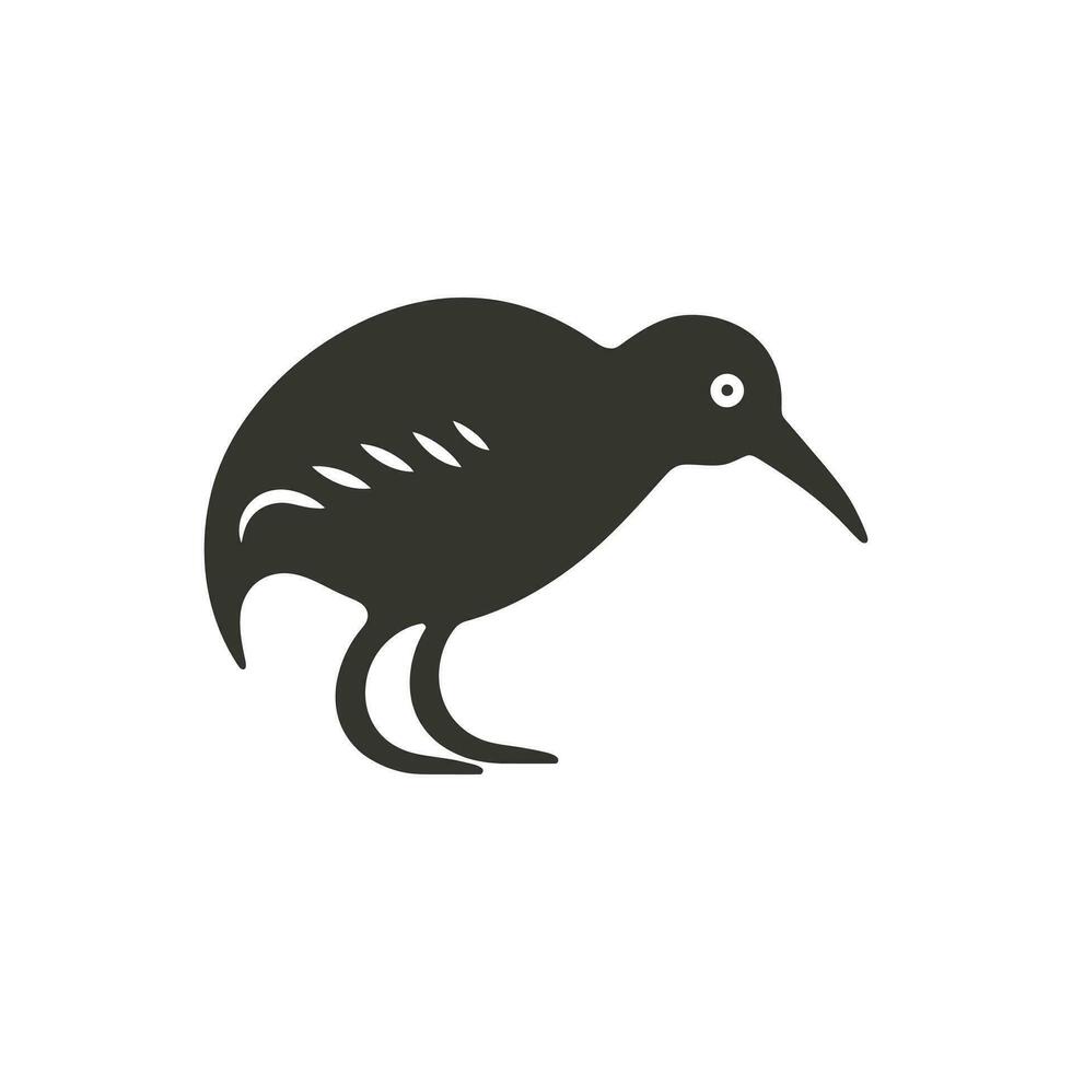 Kiwi Vogel Symbol auf Weiß Hintergrund - - einfach Vektor Illustration