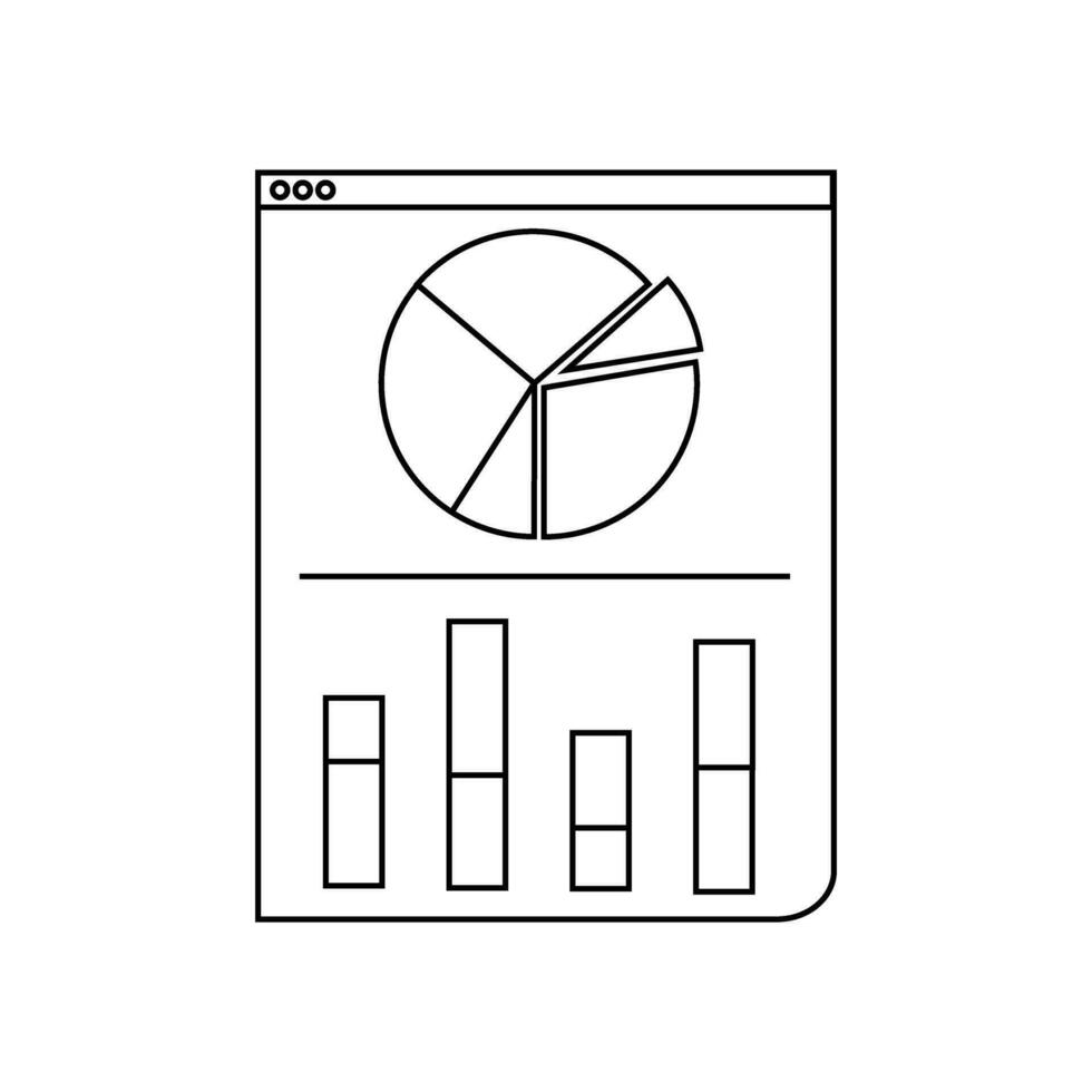 data analys linje ikon vektor. analys illustration tecken. statistik symbol. vektor