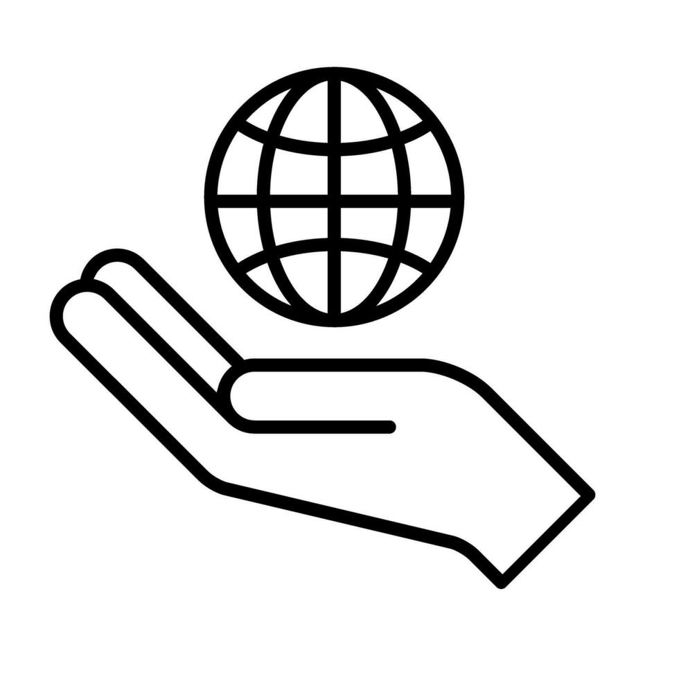 Welt Karte Vektor Symbol. Navigation Illustration unterzeichnen. Globus Symbol. Reise Logo.