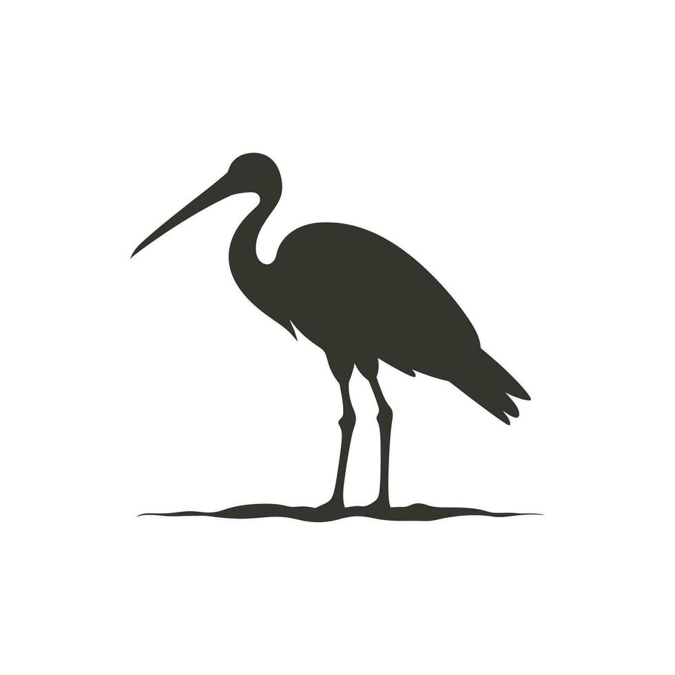 Storch Vogel Symbol auf Weiß Hintergrund - - einfach Vektor Illustration