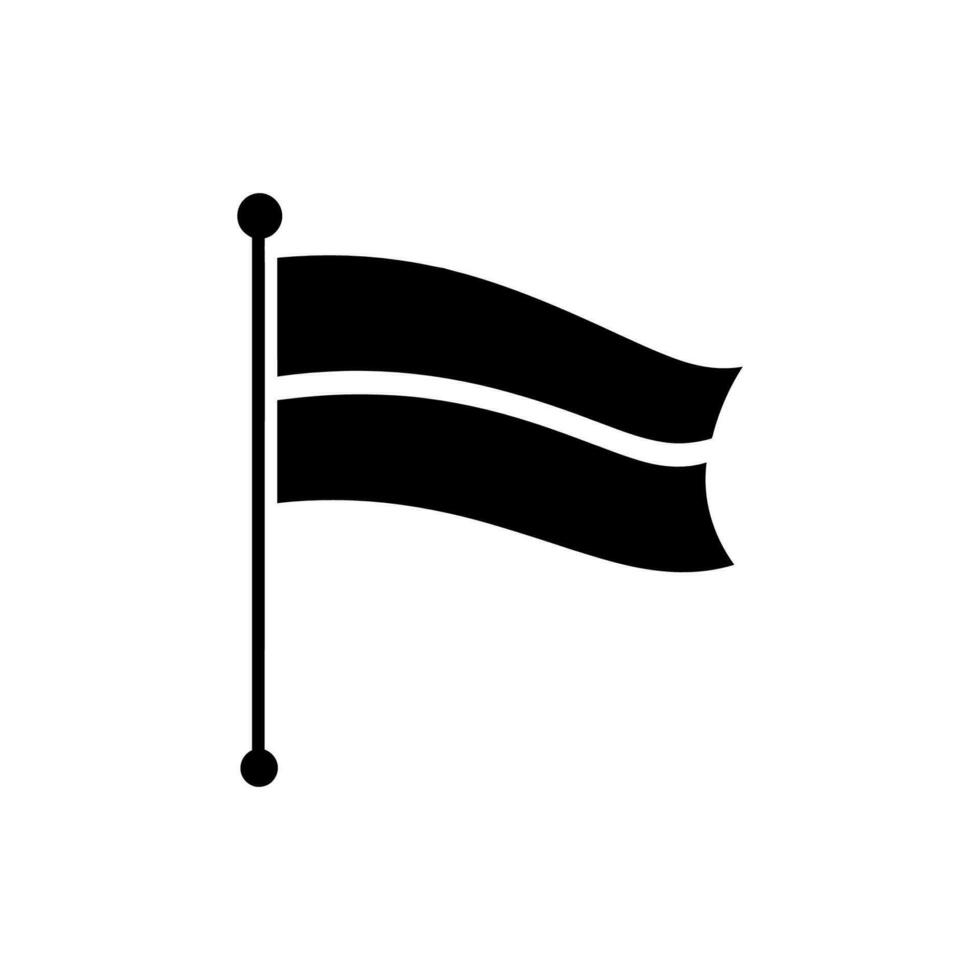 golf flagga ikon på vit bakgrund - enkel vektor illustration