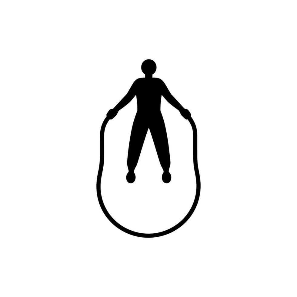 springen Seil Symbol auf Weiß Hintergrund - - einfach Vektor Illustration
