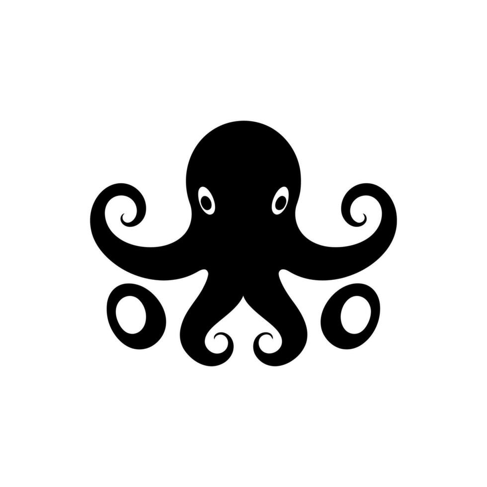 bläckfisk ikon på vit bakgrund - enkel vektor illustration