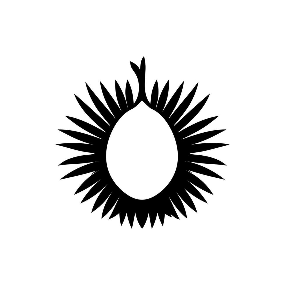 Rambutan Symbol isoliert auf Weiß Hintergrund vektor