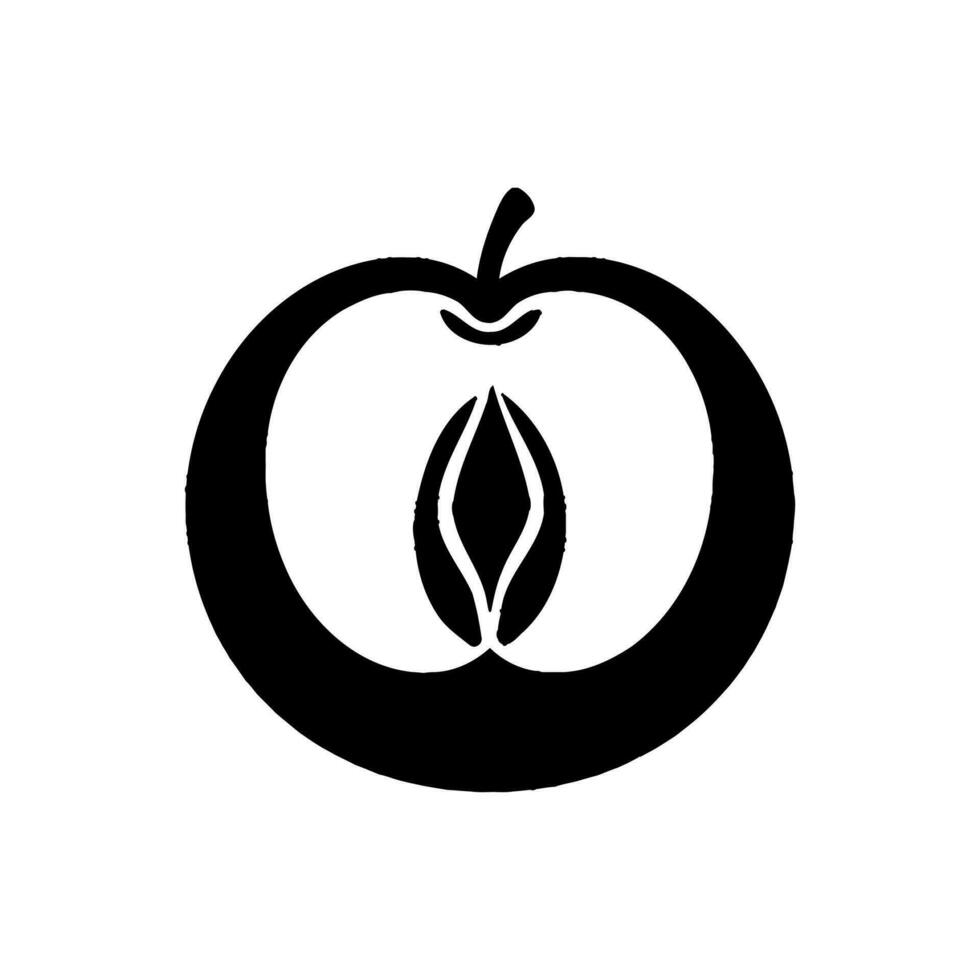 Persimmon Früchte Symbol isoliert auf Weiß Hintergrund vektor