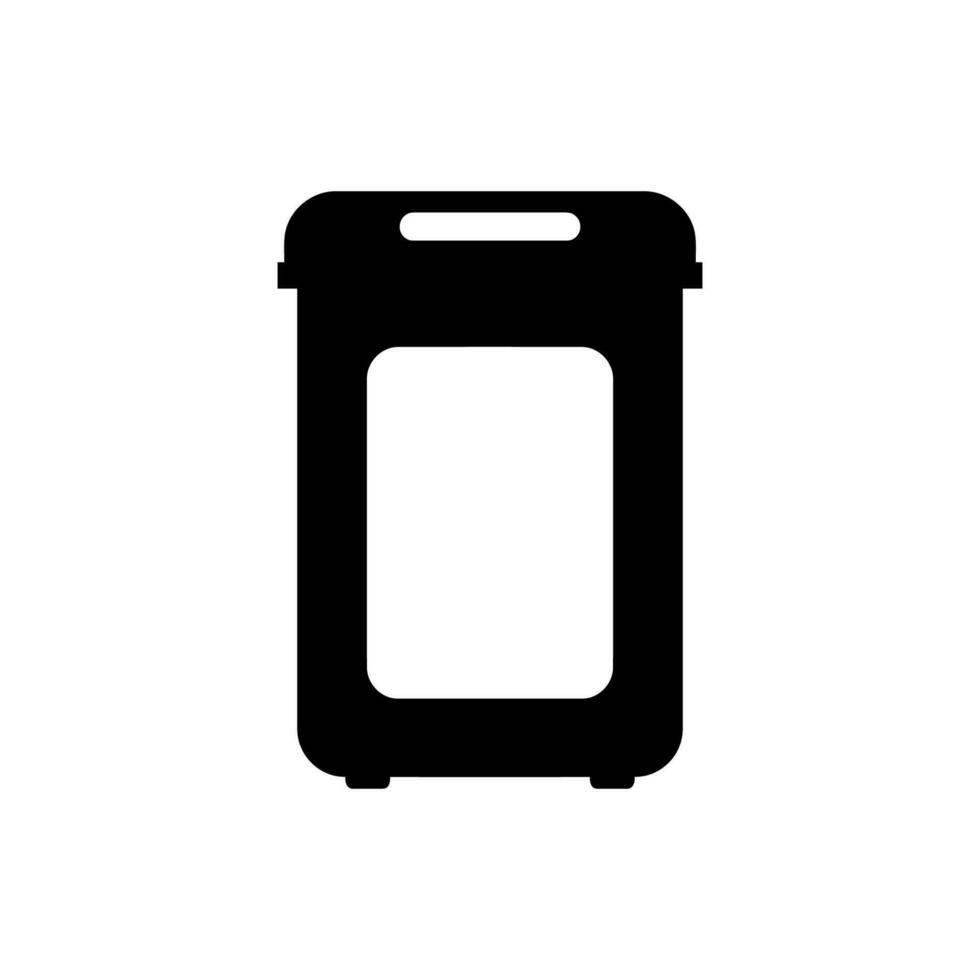 avfall behållare ikon på vit bakgrund vektor