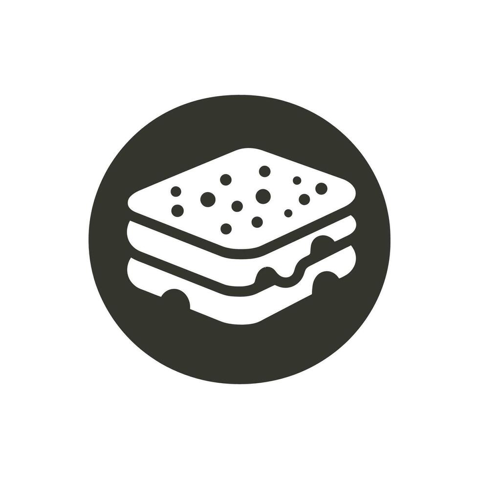 Käse Toastie Symbol auf Weiß Hintergrund - - einfach Vektor Illustration