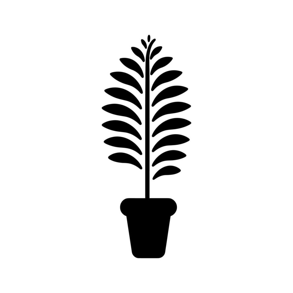 boston ormbunke växt ikon - enkel vektor illustration