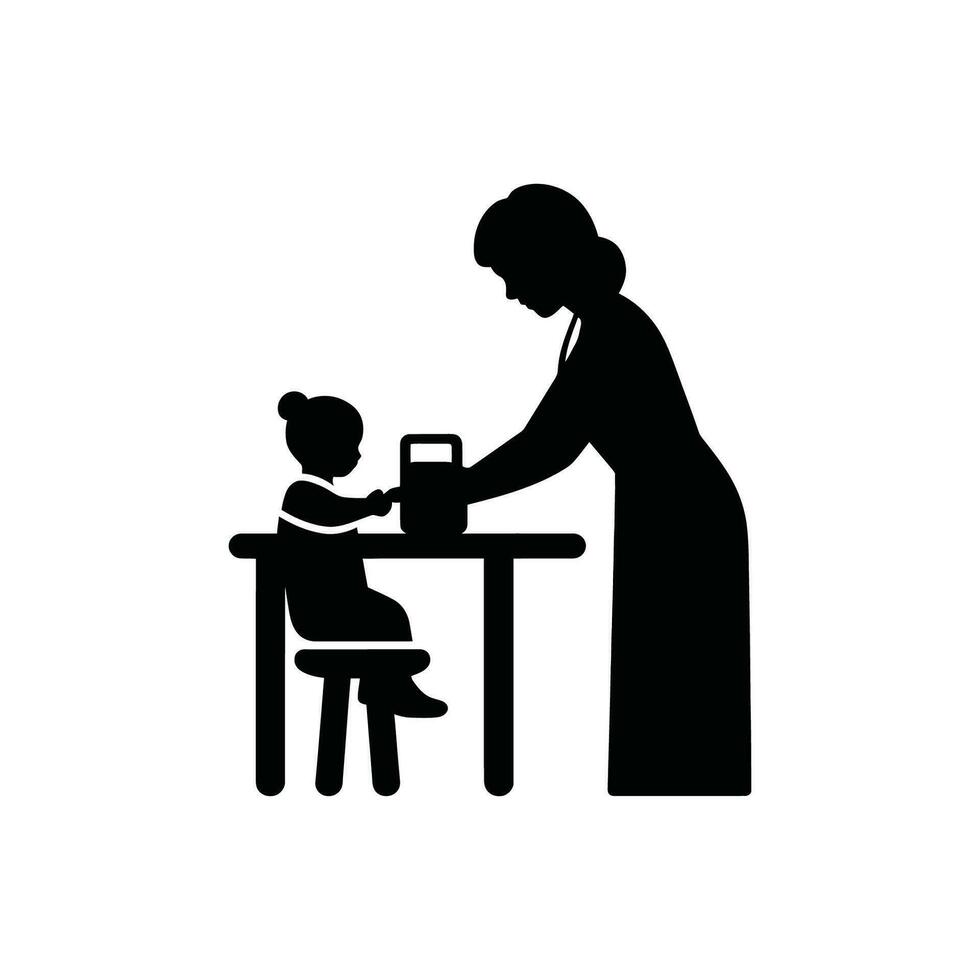 Kinderbetreuung Center Symbol auf Weiß Hintergrund - - einfach Vektor Illustration