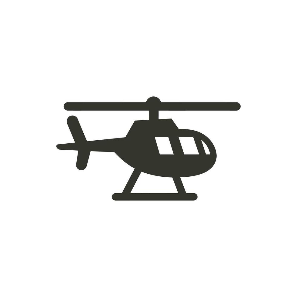 helikopter ikon på vit bakgrund - enkel vektor illustration