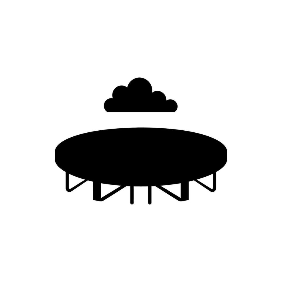 Trampolin Symbol auf Weiß Hintergrund - - einfach Vektor Illustration