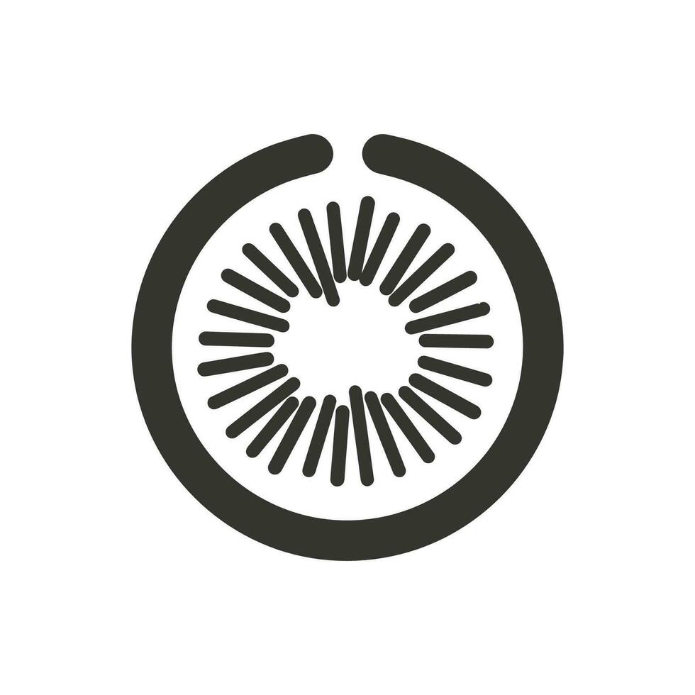 kiwi skiva ikon på vit bakgrund - enkel vektor illustration
