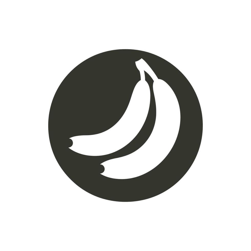 Banane Cluster Symbol auf Weiß Hintergrund - - einfach Vektor Illustration