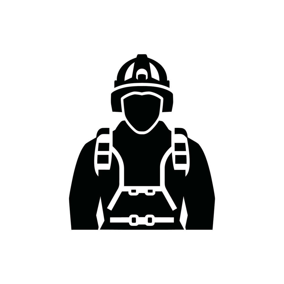 Feuerwehrmann Symbol auf Weiß Hintergrund - - einfach Vektor Illustration