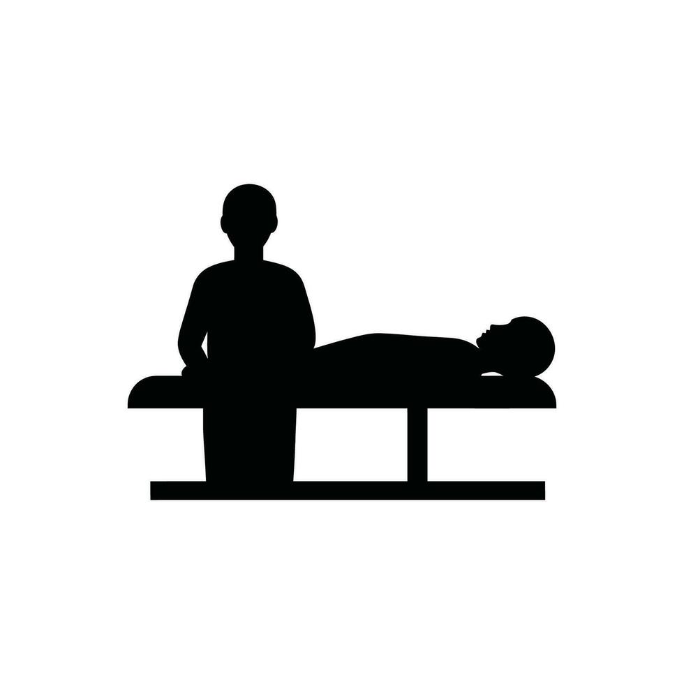 Massage Therapeut Symbol auf Weiß Hintergrund - - einfach Vektor Illustration