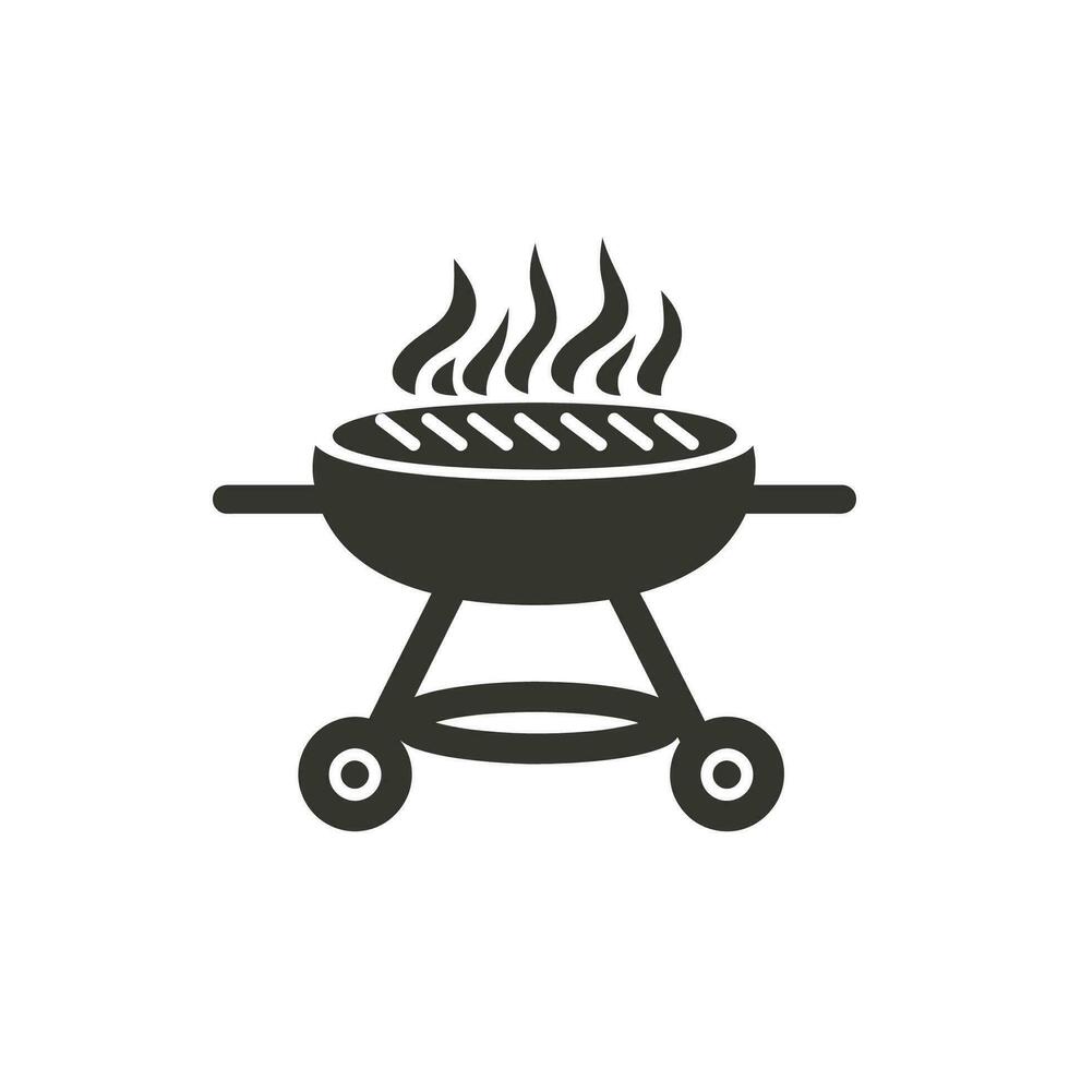 grillning hamburgare och varm hundar ikon på vit bakgrund - enkel vektor illustration