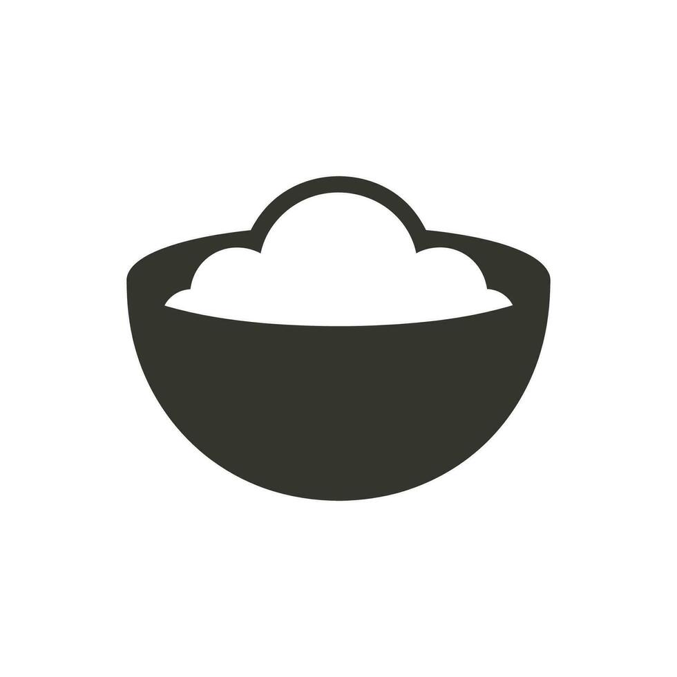 ris skål ikon på vit bakgrund - enkel vektor illustration