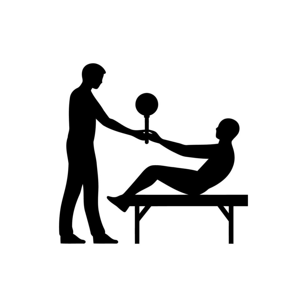 Rehabilitation Symbol auf Weiß Hintergrund vektor