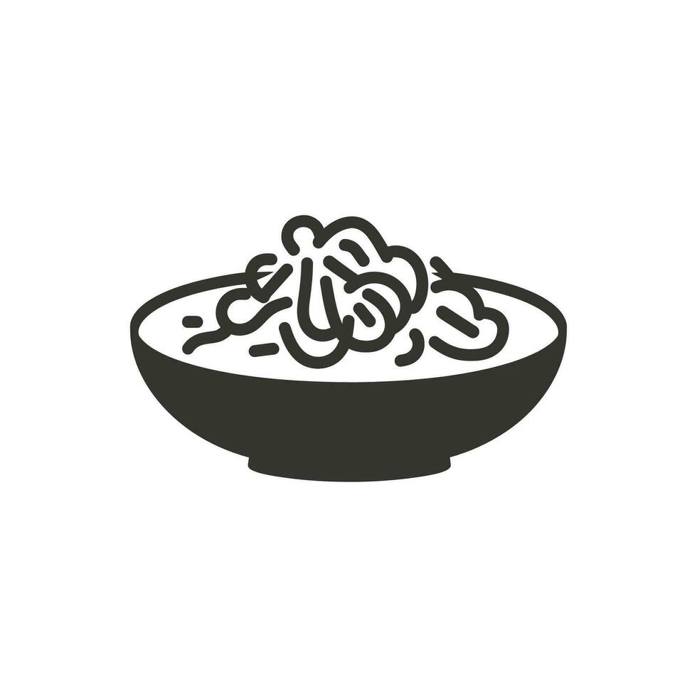 Spaghetti Carbonara Symbol auf Weiß Hintergrund - - einfach Vektor Illustration