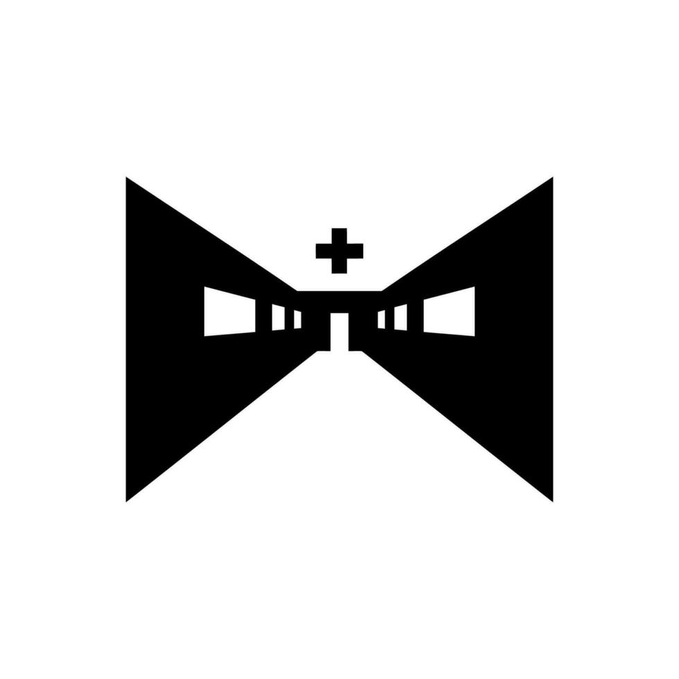 Krankenhaus Flur Symbol auf Weiß Hintergrund vektor