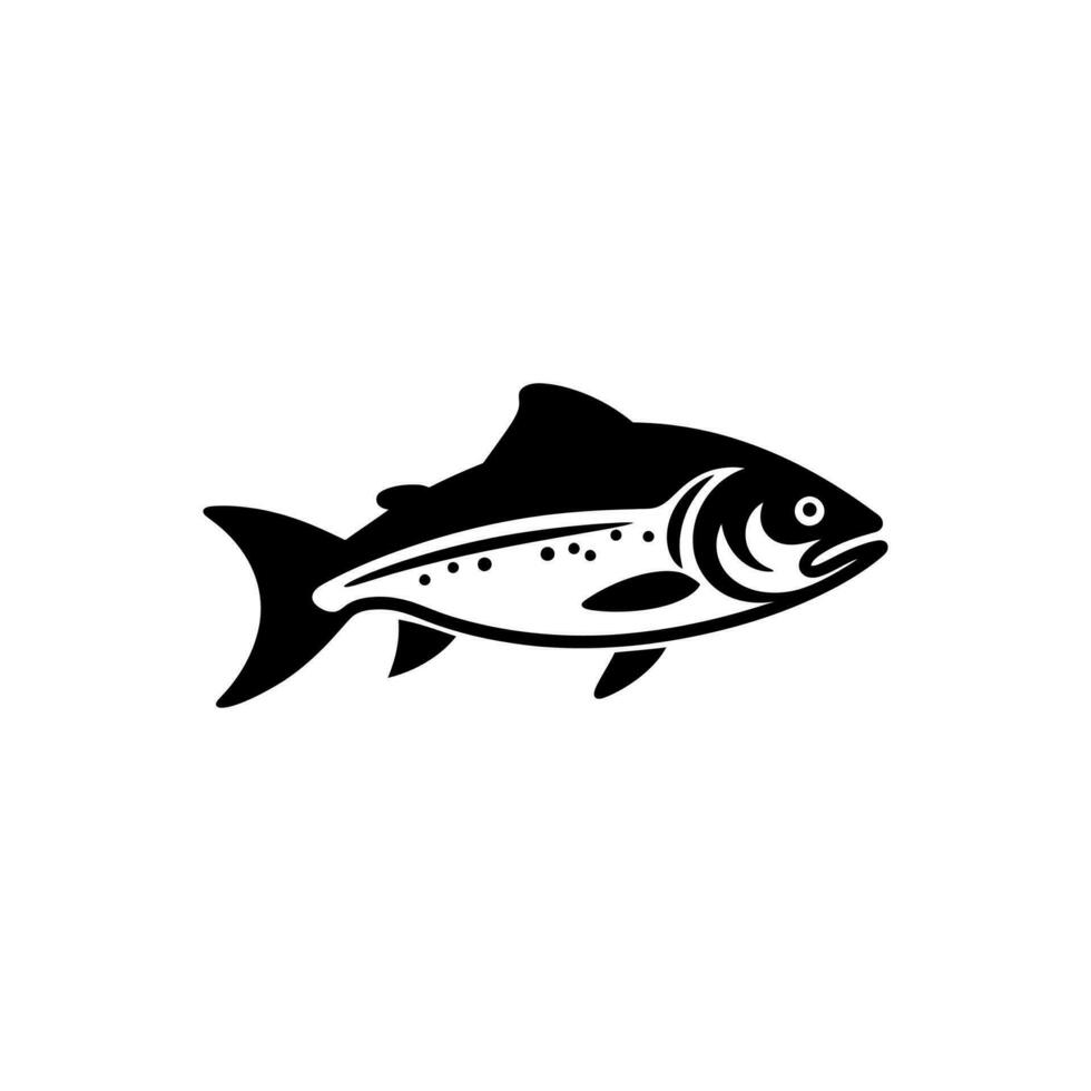 Lachs Fisch Symbol auf Weiß Hintergrund - - einfach Vektor Illustration