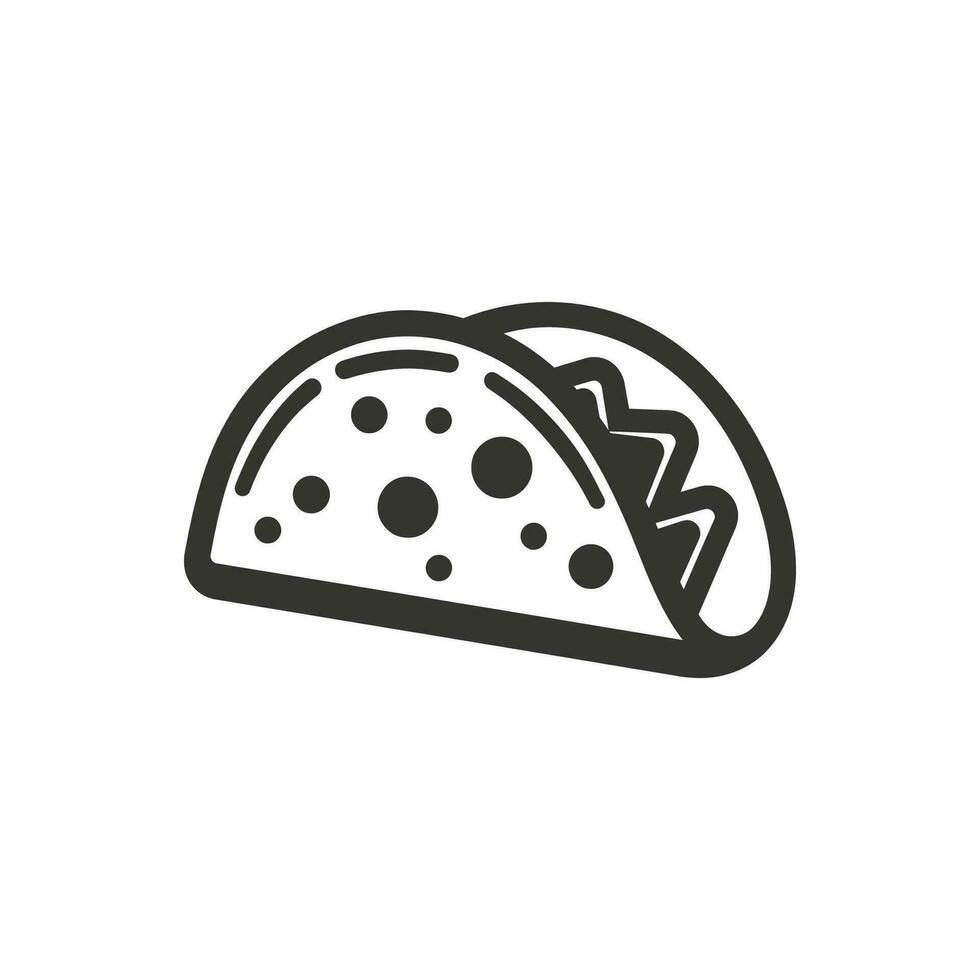 tacos ikon på vit bakgrund - enkel vektor illustration