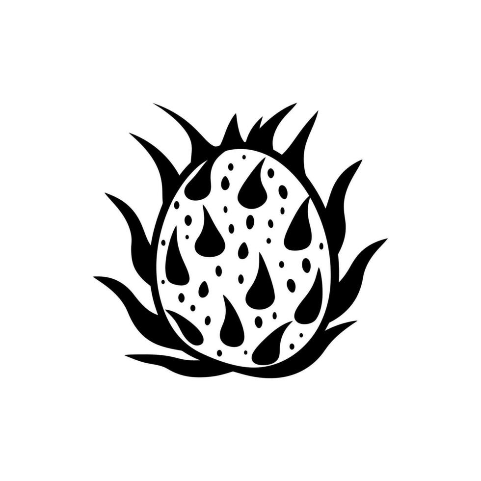 Drachen Obst Symbol isoliert auf Weiß Hintergrund vektor