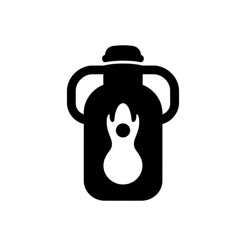 heiß Wasser Flasche Symbol - - einfach Vektor Illustration