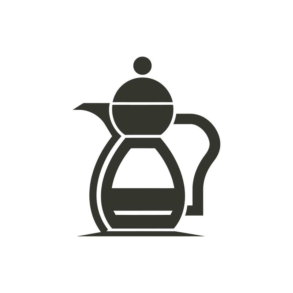 arabicum kaffe pott och datum ikon - enkel vektor illustration