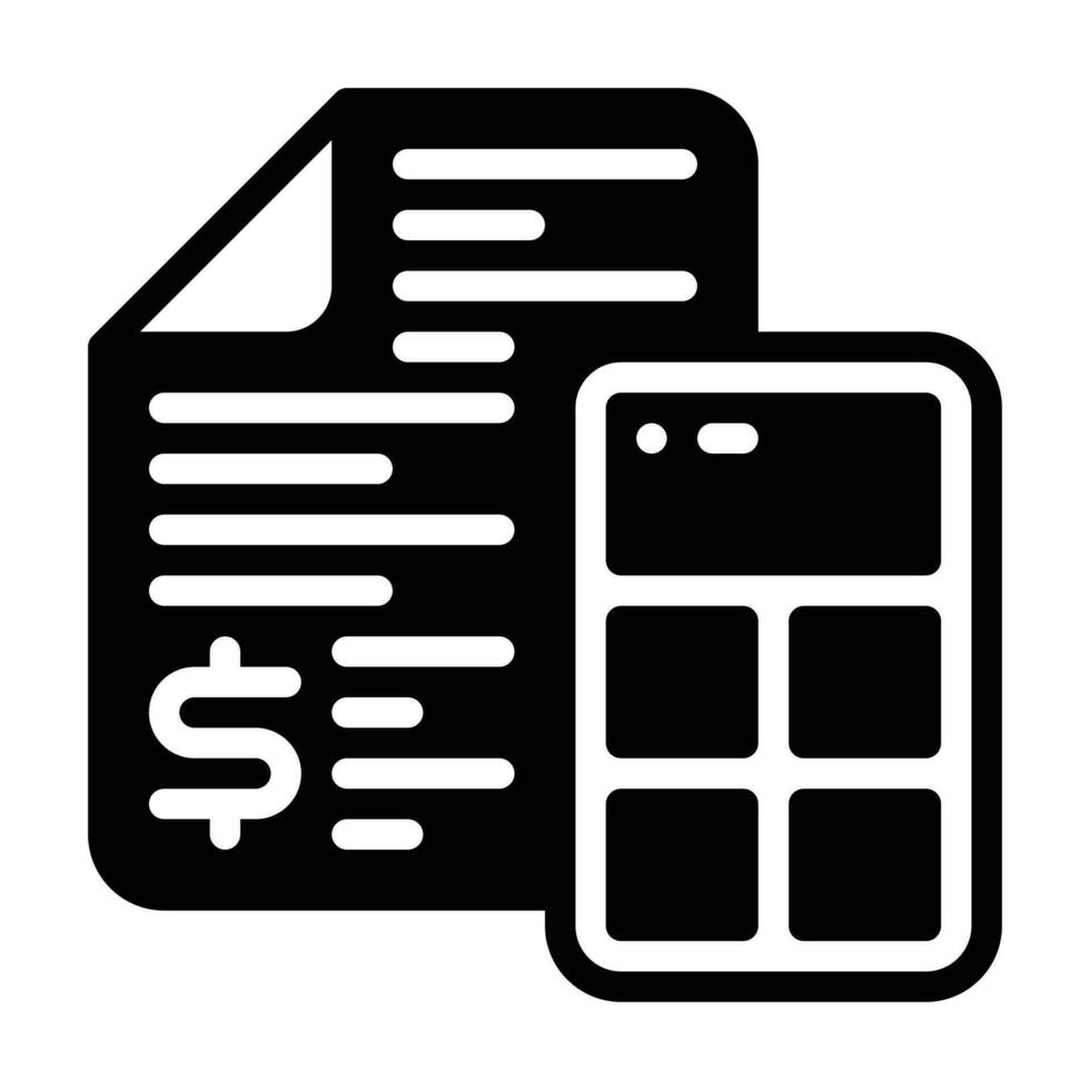 Budget-Glyphe-Symbol vektor