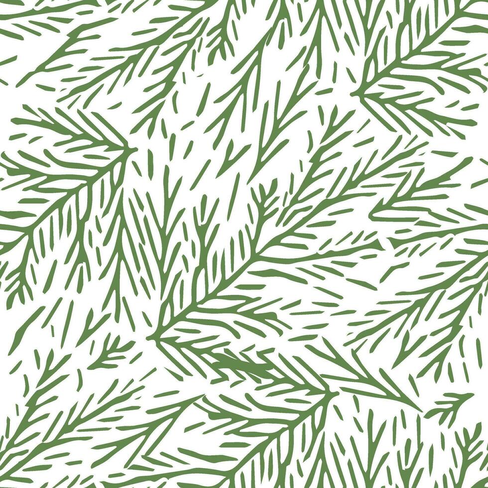 sömlös jul träd mönster. ny år bakgrund. klotter illustration med jul träd vektor