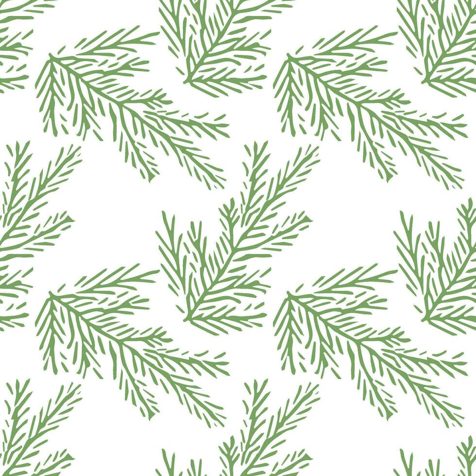 sömlös jul träd mönster. ny år bakgrund. klotter illustration med jul träd vektor